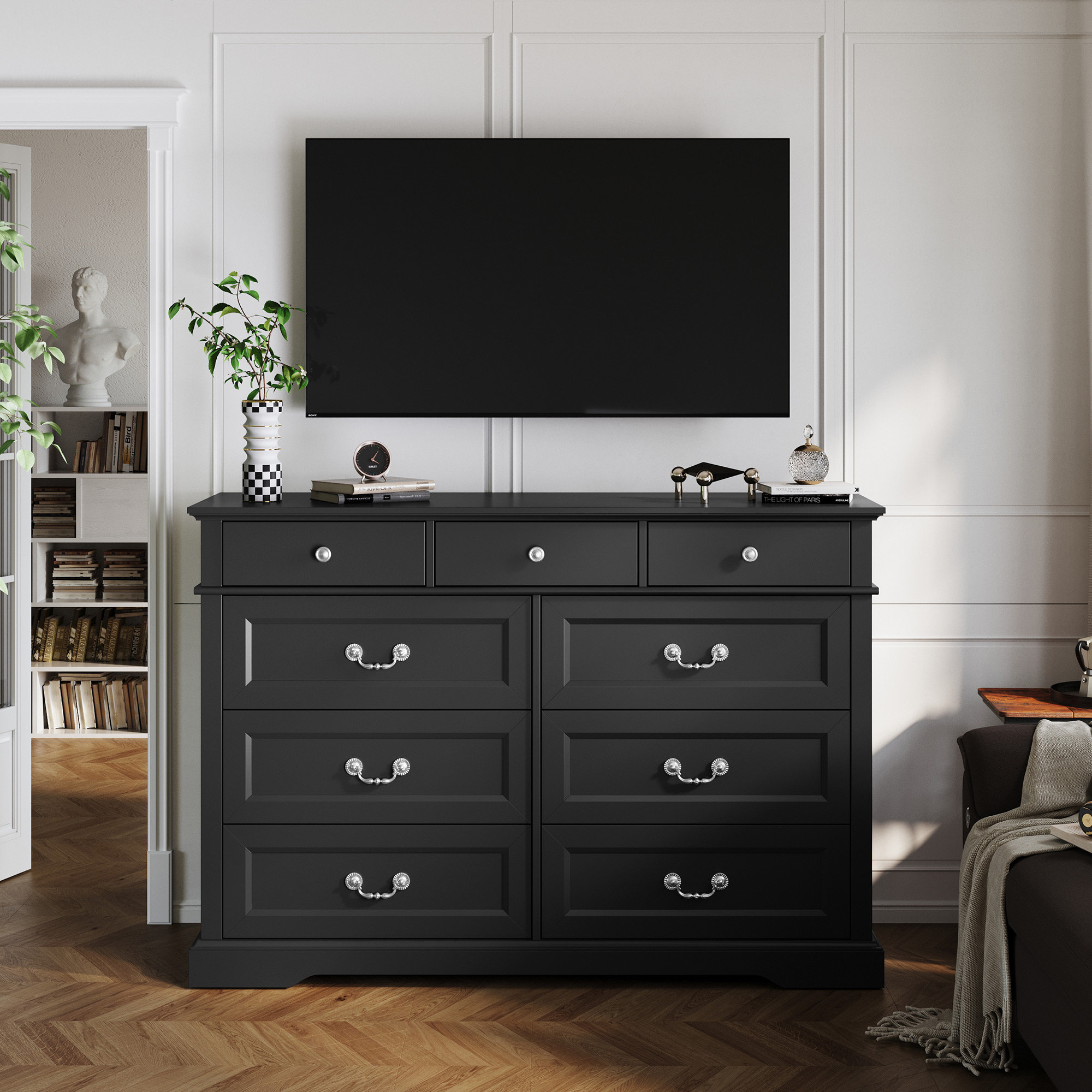 The Twillery Co.® Bridgeport 9 Drawer 53.5'' W Double Dresser